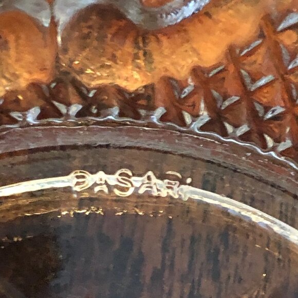 Vintage Pasari Heart And Rose Candy Dish Clear - Picture 6 of 10